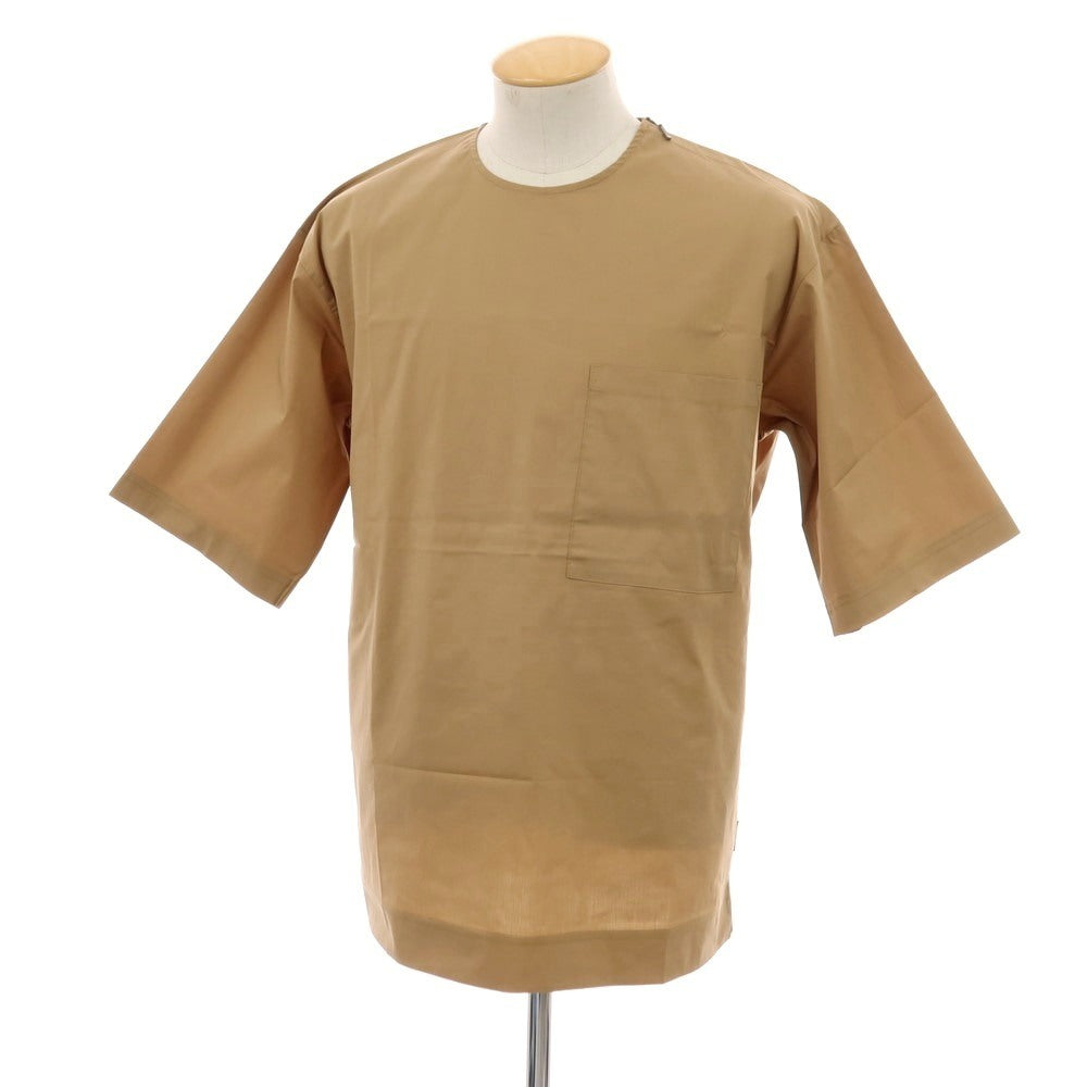 【新品】イーヴォ Hevo ストレッチ コットンナイロン クルーネック 半袖ポケットTシャツ ベージュ【サイズS】【 状態ランクN 】【 メンズ 】