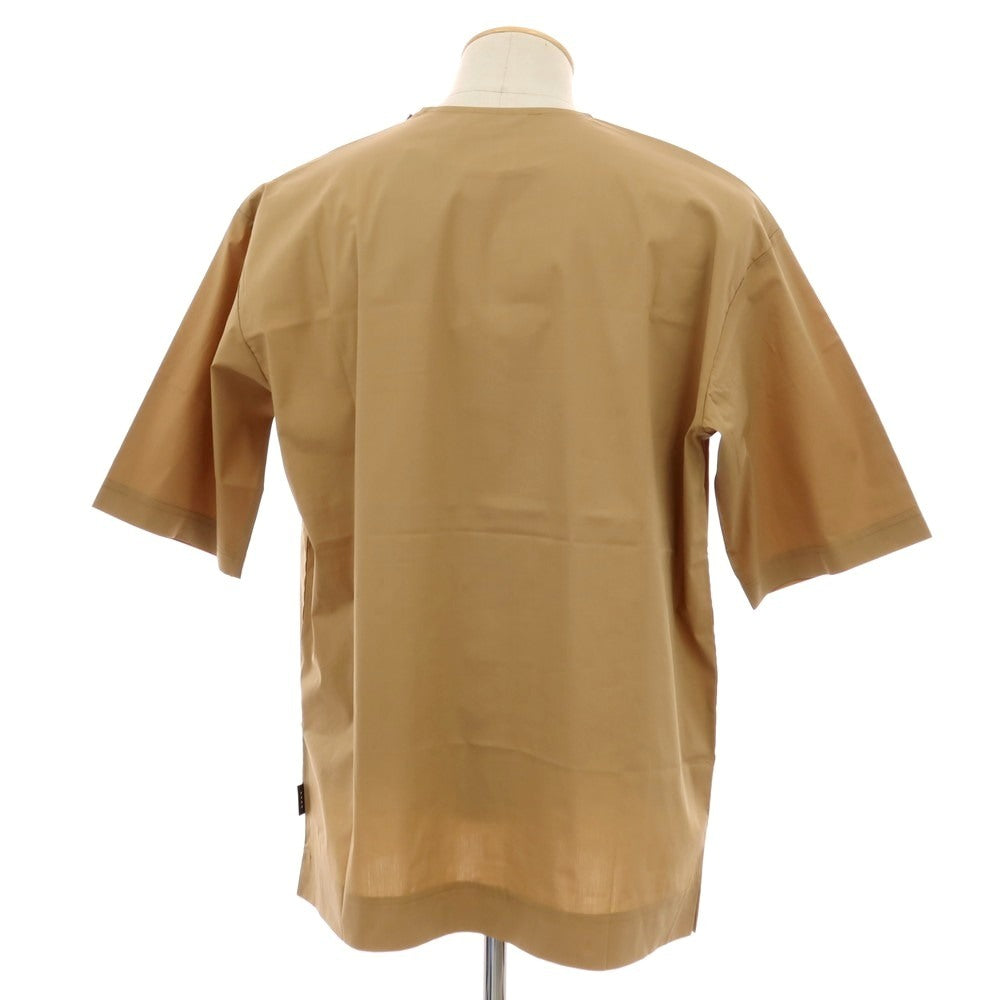 【新品】イーヴォ Hevo ストレッチ コットンナイロン クルーネック 半袖ポケットTシャツ ベージュ【 サイズS 】【 状態ランクN 】【 メンズ 】 [CPD]