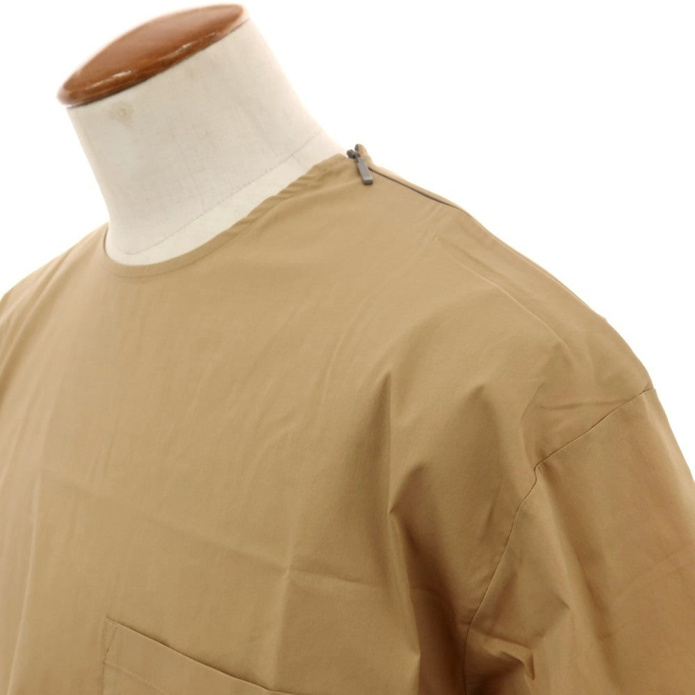 【新品】イーヴォ Hevo ストレッチ コットンナイロン クルーネック 半袖ポケットTシャツ ベージュ【サイズM】【 状態ランクN 】【 メンズ 】