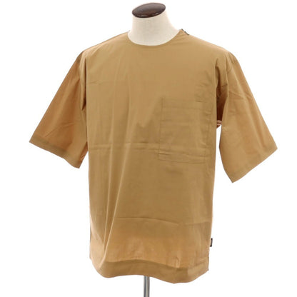 【新品】イーヴォ Hevo ストレッチ コットンナイロン クルーネック 半袖ポケットTシャツ ベージュ【サイズXL】【 状態ランクN 】【 メンズ 】