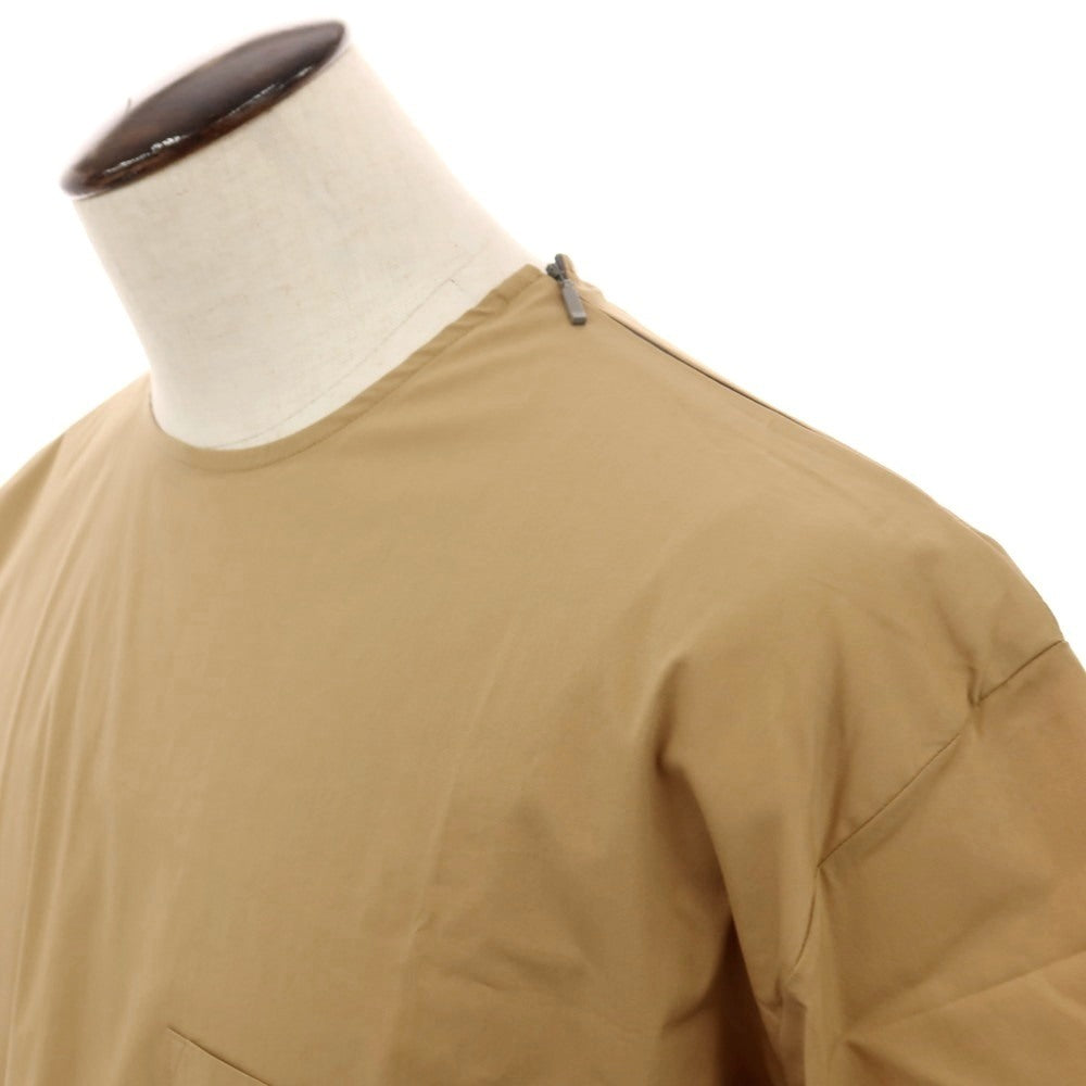 【新品】イーヴォ Hevo ストレッチ コットンナイロン クルーネック 半袖ポケットTシャツ ベージュ【サイズXL】【 状態ランクN 】【 メンズ 】