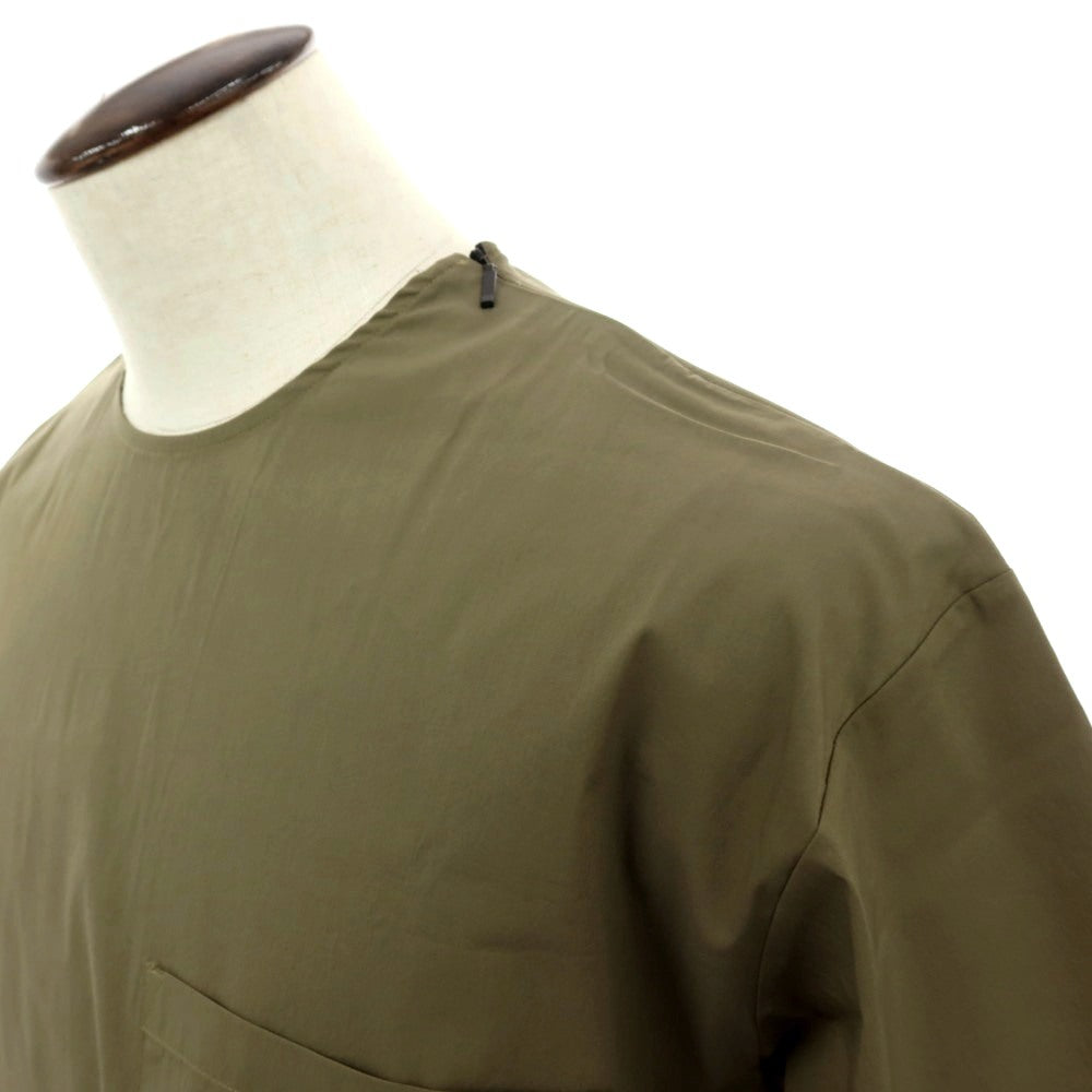 【新品】イーヴォ Hevo ストレッチ コットンナイロン クルーネック 半袖ポケットTシャツ オリーブ【サイズL】【 状態ランクN 】【 メンズ 】