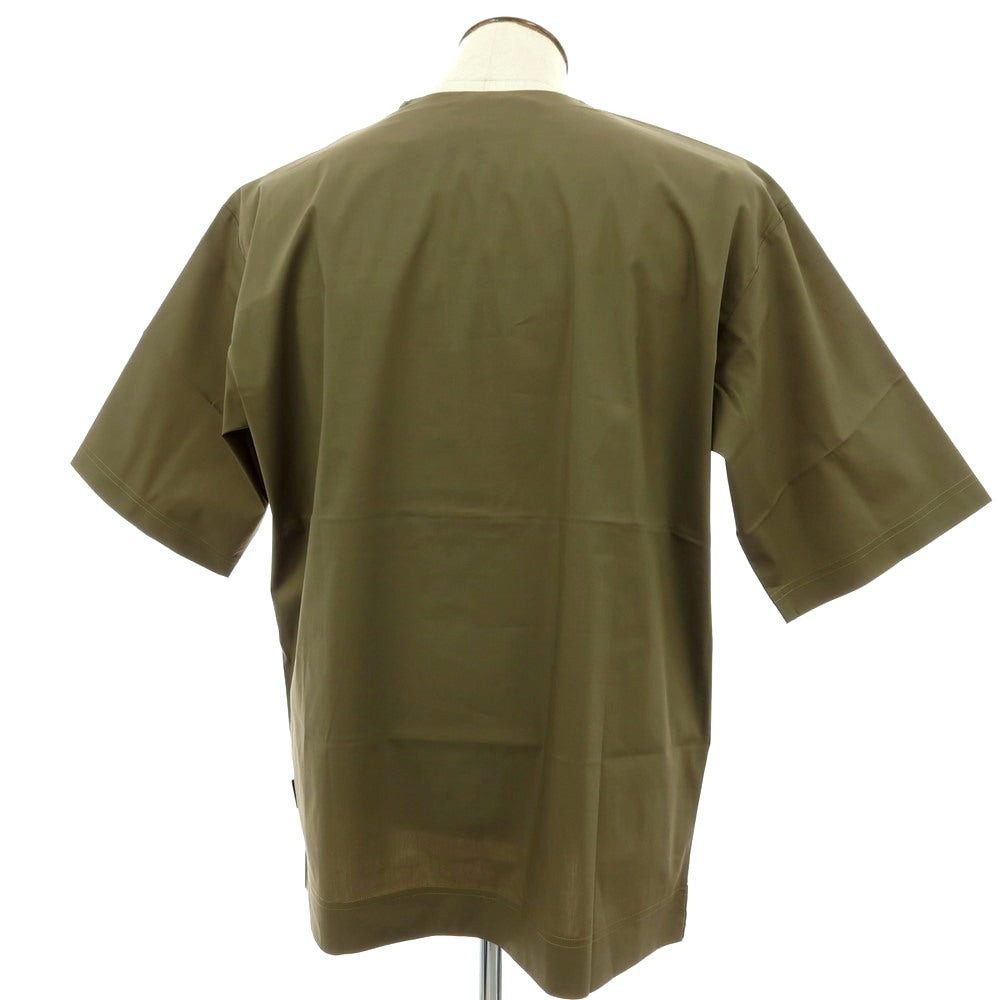【新品】イーヴォ Hevo ストレッチ コットンナイロン クルーネック 半袖ポケットTシャツ オリーブ【サイズXL】【 状態ランクN 】【 メンズ 】
