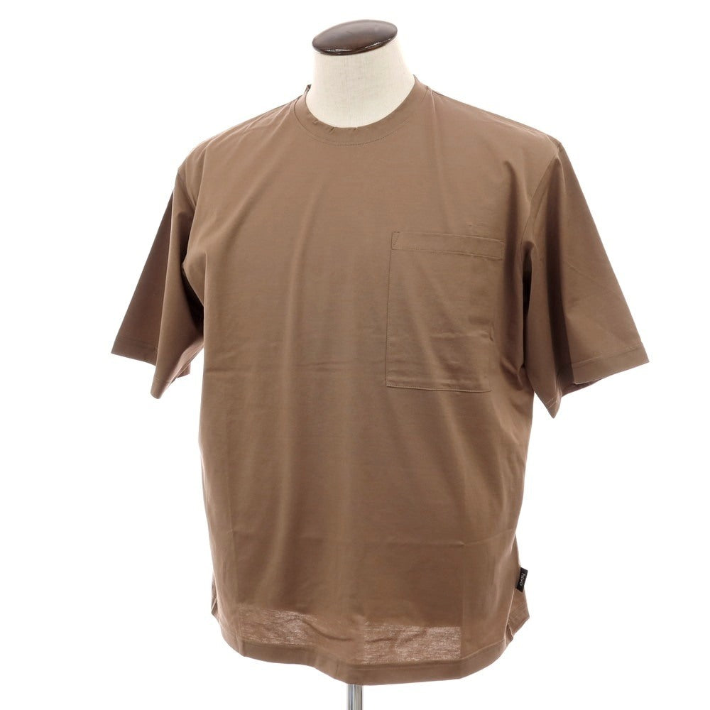 【新品】イーヴォ Hevo コットン クルーネック 半袖ポケットTシャツ ブラウン【サイズL】【 状態ランクN 】【 メンズ 】