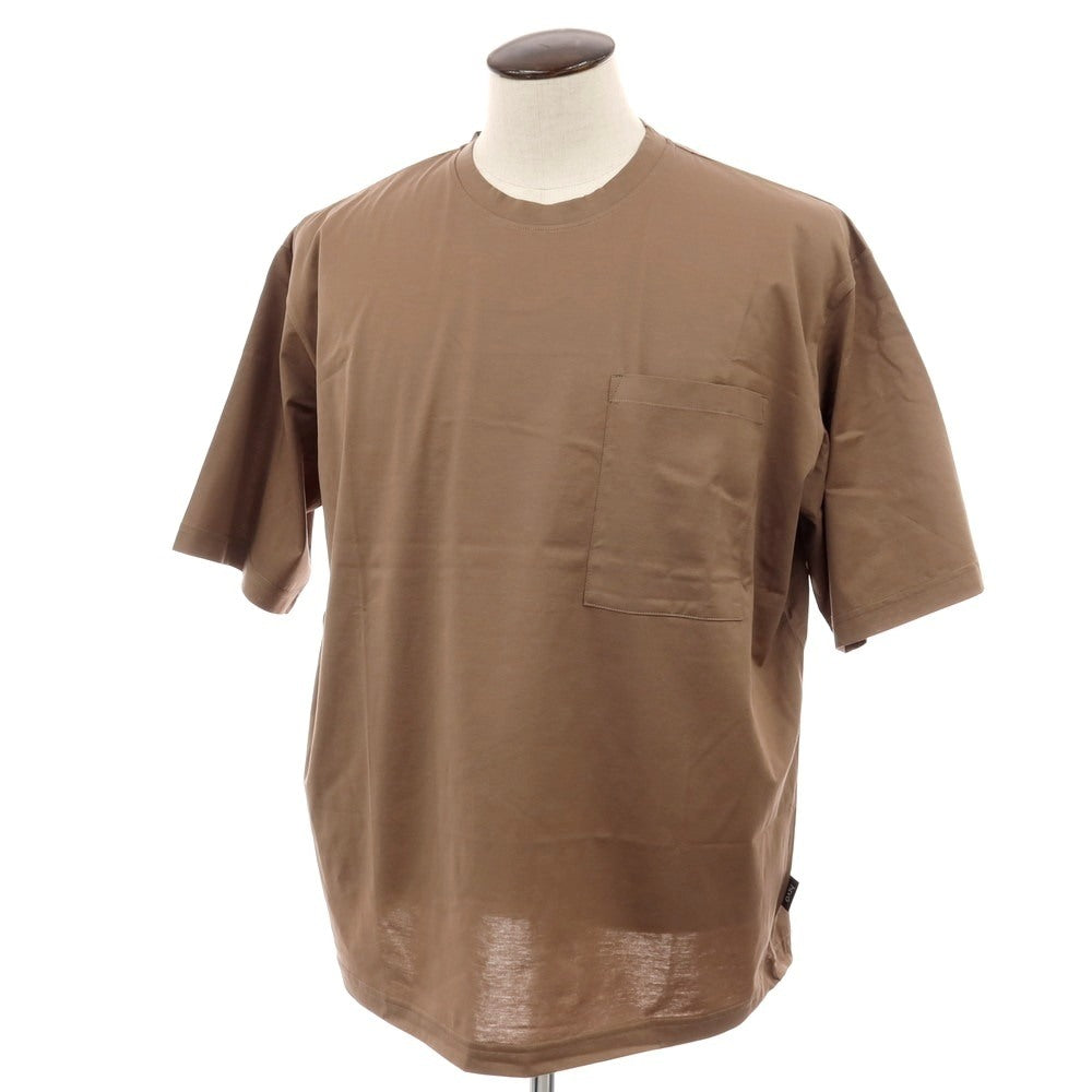 【新品】イーヴォ Hevo コットン クルーネック 半袖ポケットTシャツ ブラウン【サイズXXL】【 状態ランクN 】【 メンズ 】[CPD]