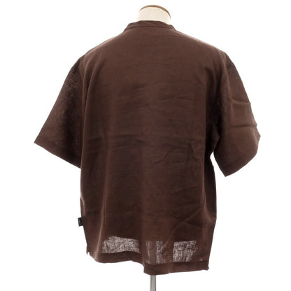 【新品】イーヴォ Hevo リネン クルーネック 半袖Ｔシャツ ブラウン【サイズM】【 状態ランクN 】【 メンズ 】