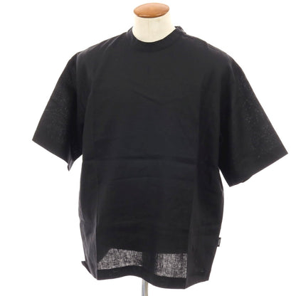 【新品】イーヴォ Hevo リネン クルーネック 半袖Ｔシャツ ブラック【サイズM】【 状態ランクN 】【 メンズ 】