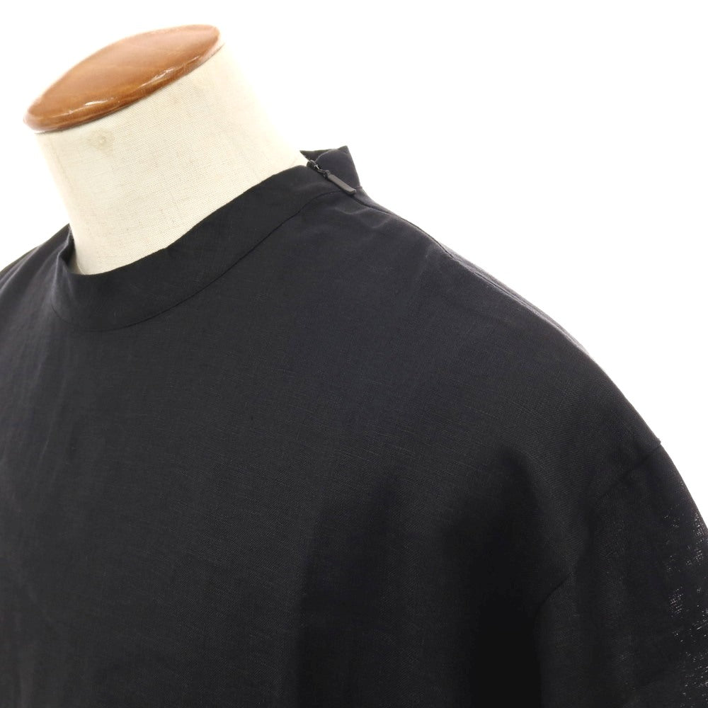 【新品】イーヴォ Hevo リネン クルーネック 半袖Ｔシャツ ブラック【サイズM】【 状態ランクN 】【 メンズ 】