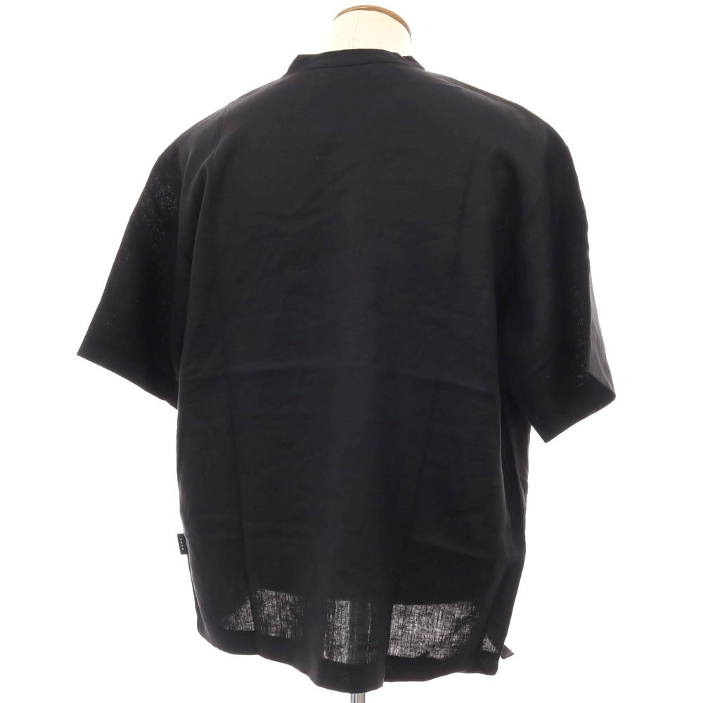 【新品】イーヴォ Hevo リネン クルーネック 半袖Ｔシャツ ブラック【サイズM】【 状態ランクN 】【 メンズ 】