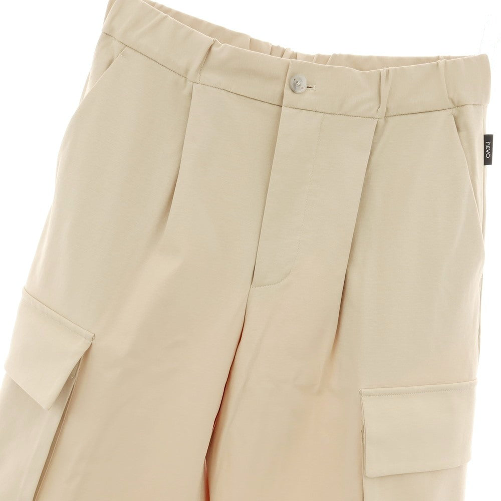 【新品アウトレット】イーヴォ Hevo コットンナイロン ジャージー イージー カーゴパンツ ベージュ【サイズS】【 状態ランクN- 】【 メンズ 】