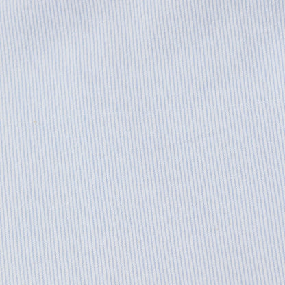 【新品アウトレット】バグッタ Bagutta MIKE サッカー調コットン ストライプ オープンカラー カジュアルシャツ ブルーxホワイト【サイズ39】【 状態ランクN- 】【 メンズ 】