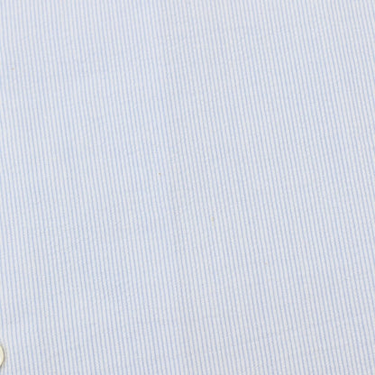 【新品アウトレット】バグッタ Bagutta MIKE サッカー調コットン ストライプ オープンカラー カジュアルシャツ ブルーxホワイト【サイズ40】【 状態ランクN- 】【 メンズ 】