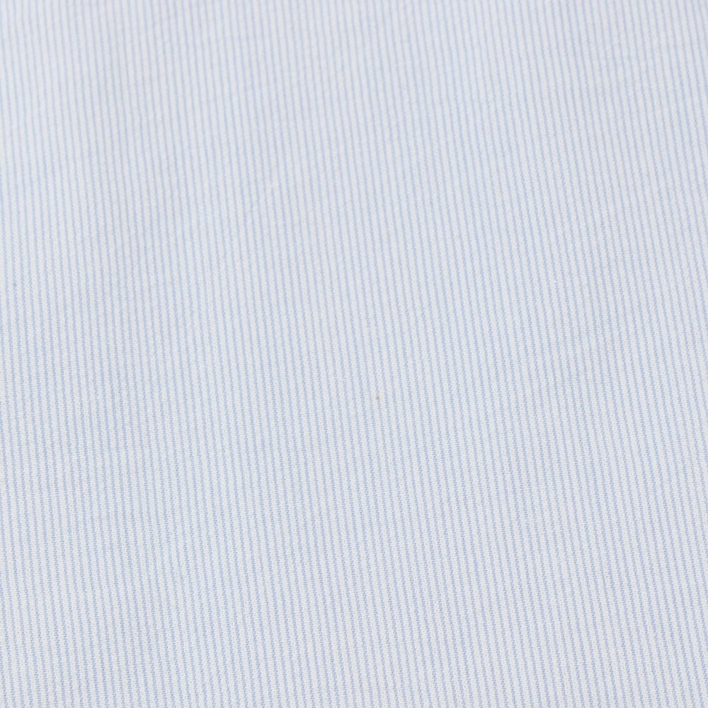 【新品アウトレット】バグッタ Bagutta MIKE サッカー調コットン ストライプ オープンカラー カジュアルシャツ ブルーxホワイト【サイズ42】【 状態ランクN- 】【 メンズ 】