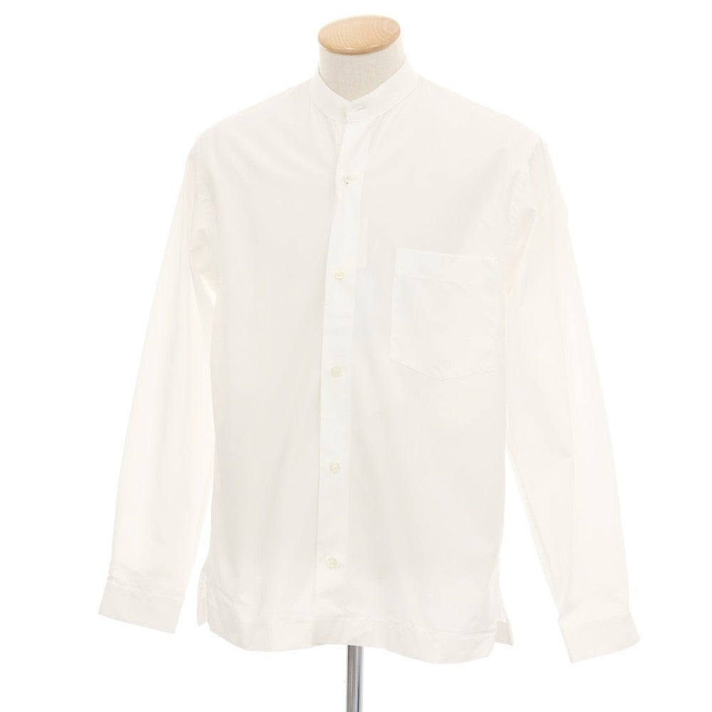 【新品アウトレット】バグッタ Bagutta UENO コットン バンドカラー カジュアルシャツ ホワイト【サイズS】【 状態ランクN- 】【 メンズ 】