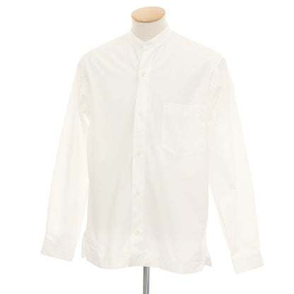【新品】バグッタ Bagutta UENO コットン バンドカラー カジュアルシャツ ホワイト【サイズS】【 状態ランクN 】【 メンズ 】