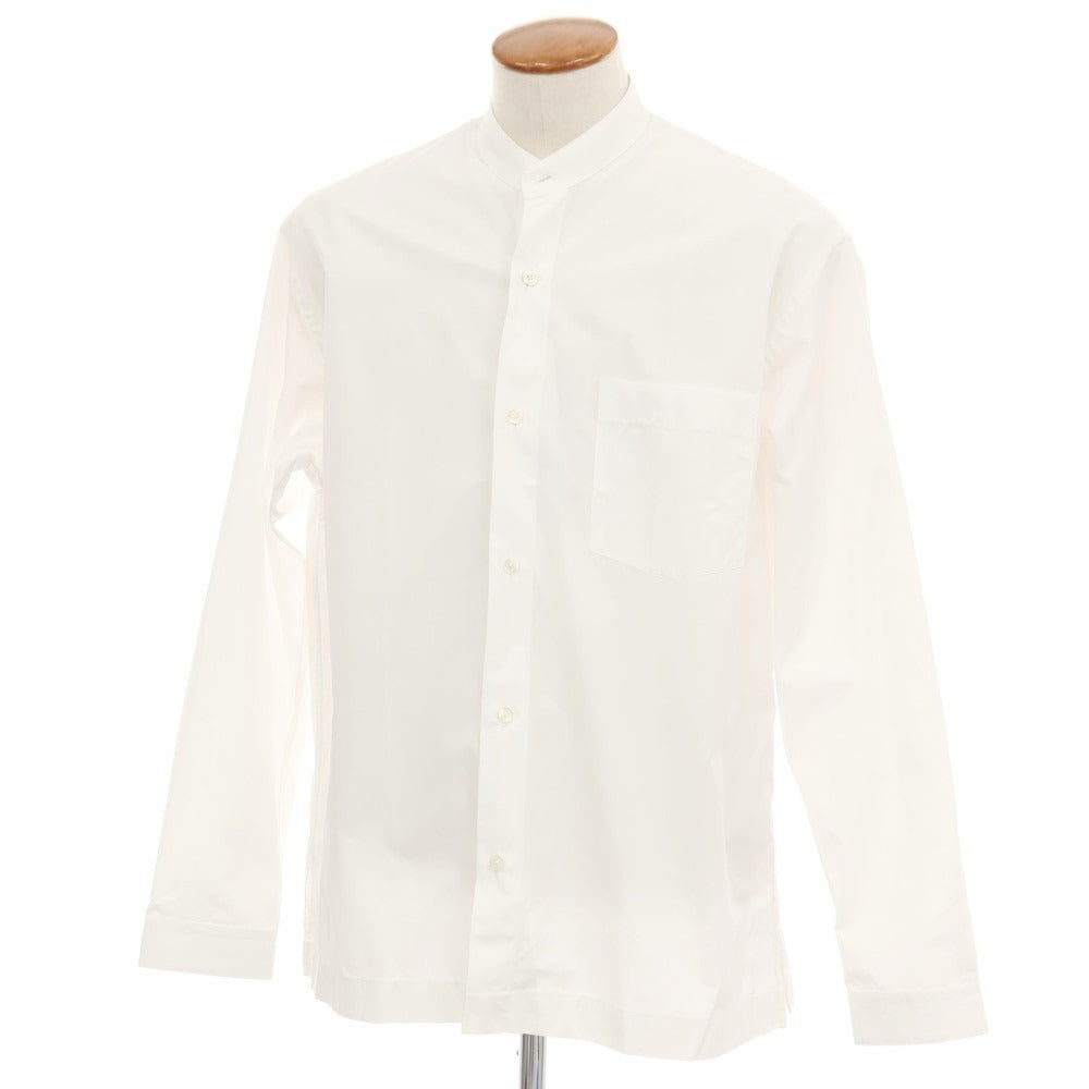 【新品アウトレット】バグッタ Bagutta UENO コットン バンドカラー カジュアルシャツ ホワイト【サイズM】【 状態ランクN- 】【 メンズ 】