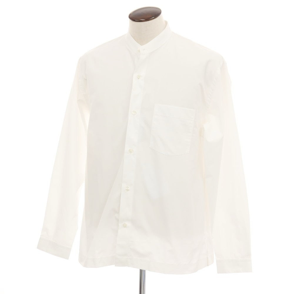 【新品アウトレット】バグッタ Bagutta UENO コットン バンドカラー カジュアルシャツ ホワイト【サイズL】【 状態ランクN- 】【 メンズ 】