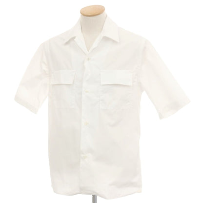 【新品アウトレット】バグッタ Bagutta CARIM コットン オープンカラー 半袖シャツ ホワイト【サイズS】【 状態ランクN- 】【 メンズ 】