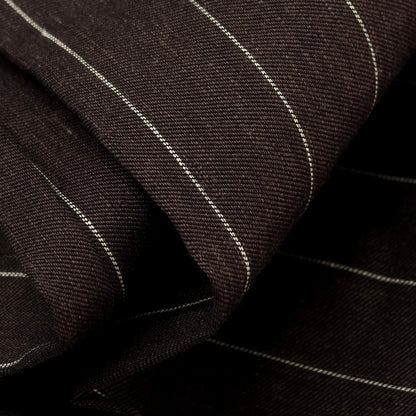 【新品】ピーティートリノ PT TORINO WIDE リネンコットン ストライプ カジュアルスラックスパンツ ブラウンxホワイト【サイズ46】【 状態ランクN 】【 メンズ 】