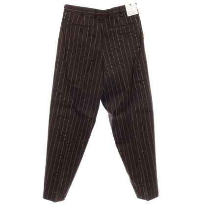 【新品】ピーティートリノ PT TORINO WIDE リネンコットン ストライプ カジュアルスラックスパンツ ブラウンxホワイト【サイズ50】【 状態ランクN 】【 メンズ 】