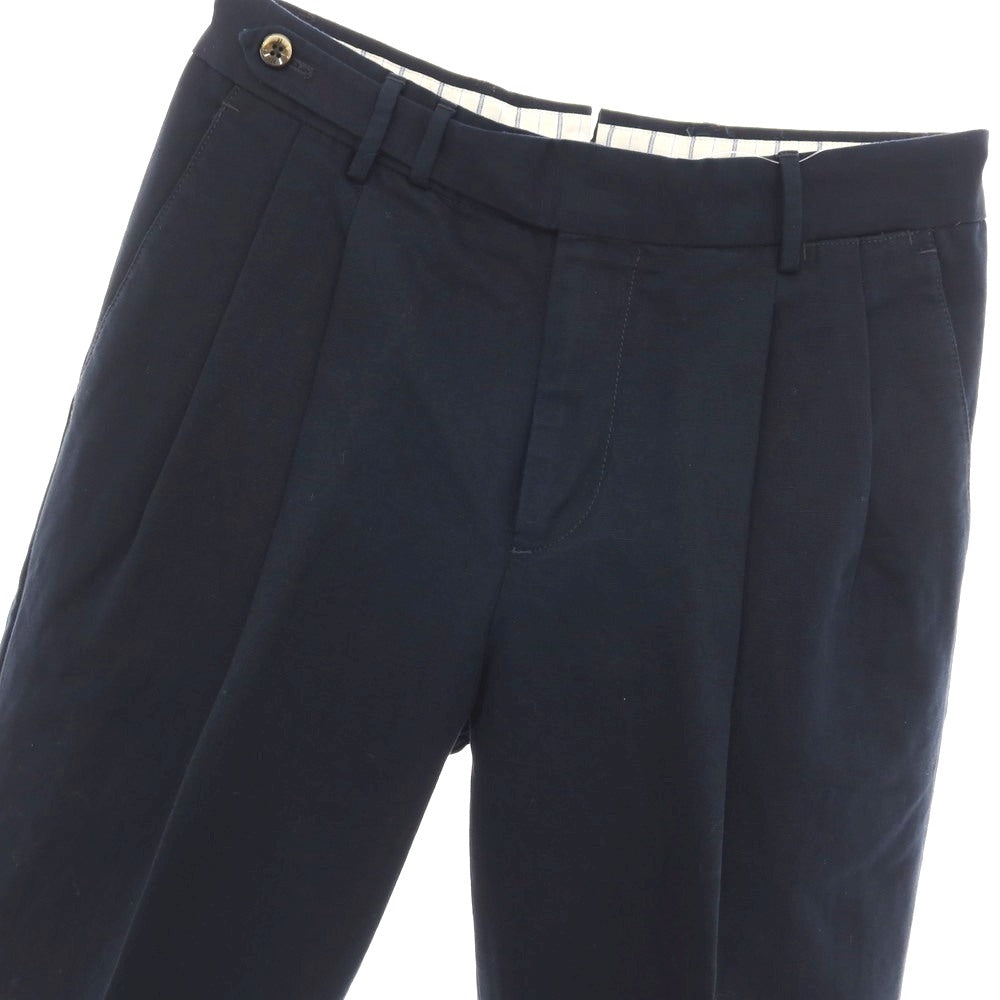 【新品】ピーティートリノ PT TORINO コットンリネン カジュアルスラックスパンツ ネイビー【サイズ44】【 状態ランクN 】【 メンズ 】