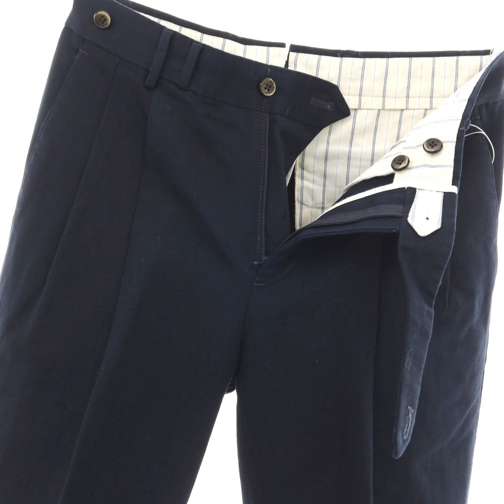 【新品】ピーティートリノ PT TORINO コットンリネン カジュアルスラックスパンツ ネイビー【サイズ44】【 状態ランクN 】【 メンズ 】