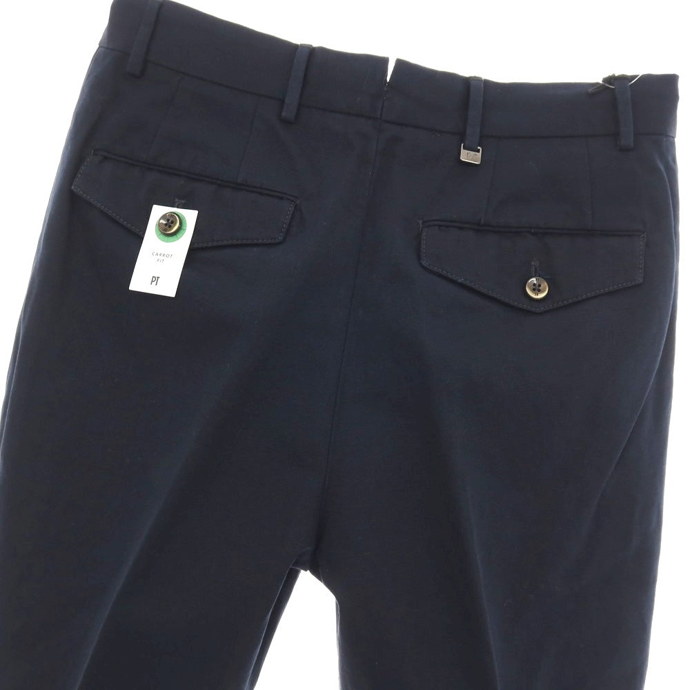【新品】ピーティートリノ PT TORINO コットンリネン カジュアルスラックスパンツ ネイビー【サイズ44】【 状態ランクN 】【 メンズ 】