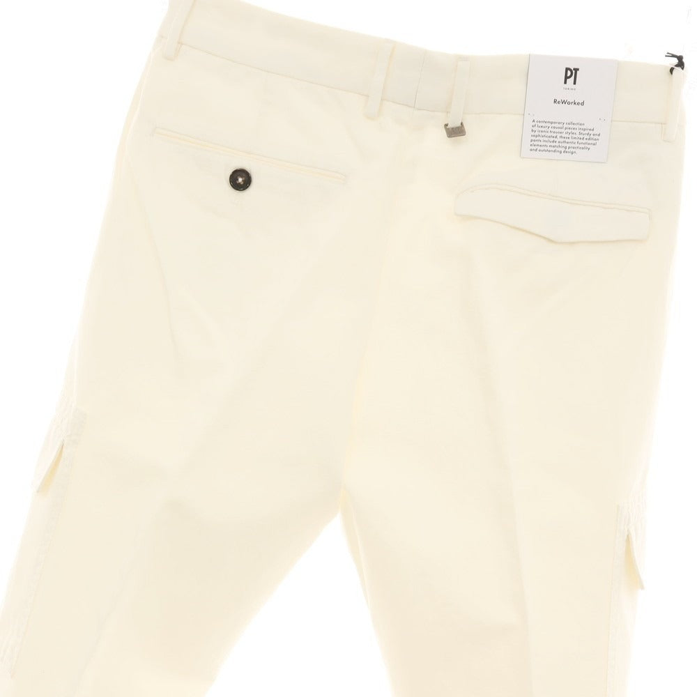 【新品】ピーティートリノ PT TORINO MICHAEL コットンリネン カーゴパンツ ホワイト【サイズ46】【 状態ランクN 】【 メンズ 】
