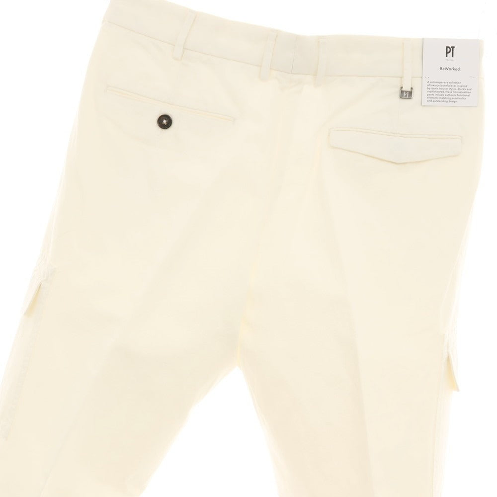 【新品アウトレット】ピーティートリノ PT TORINO MICHAEL コットンリネン カーゴパンツ ホワイト【サイズ48】【 状態ランクN- 】【 メンズ 】