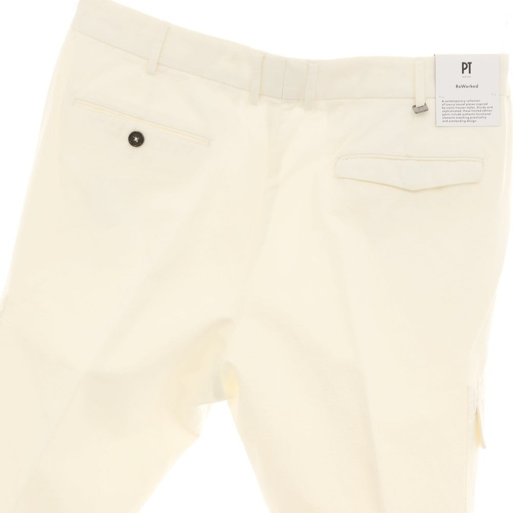 【新品アウトレット】ピーティートリノ PT TORINO MICHAEL コットンリネン カーゴパンツ ホワイト【サイズ52】【 状態ランクN- 】【 メンズ 】[DPD]