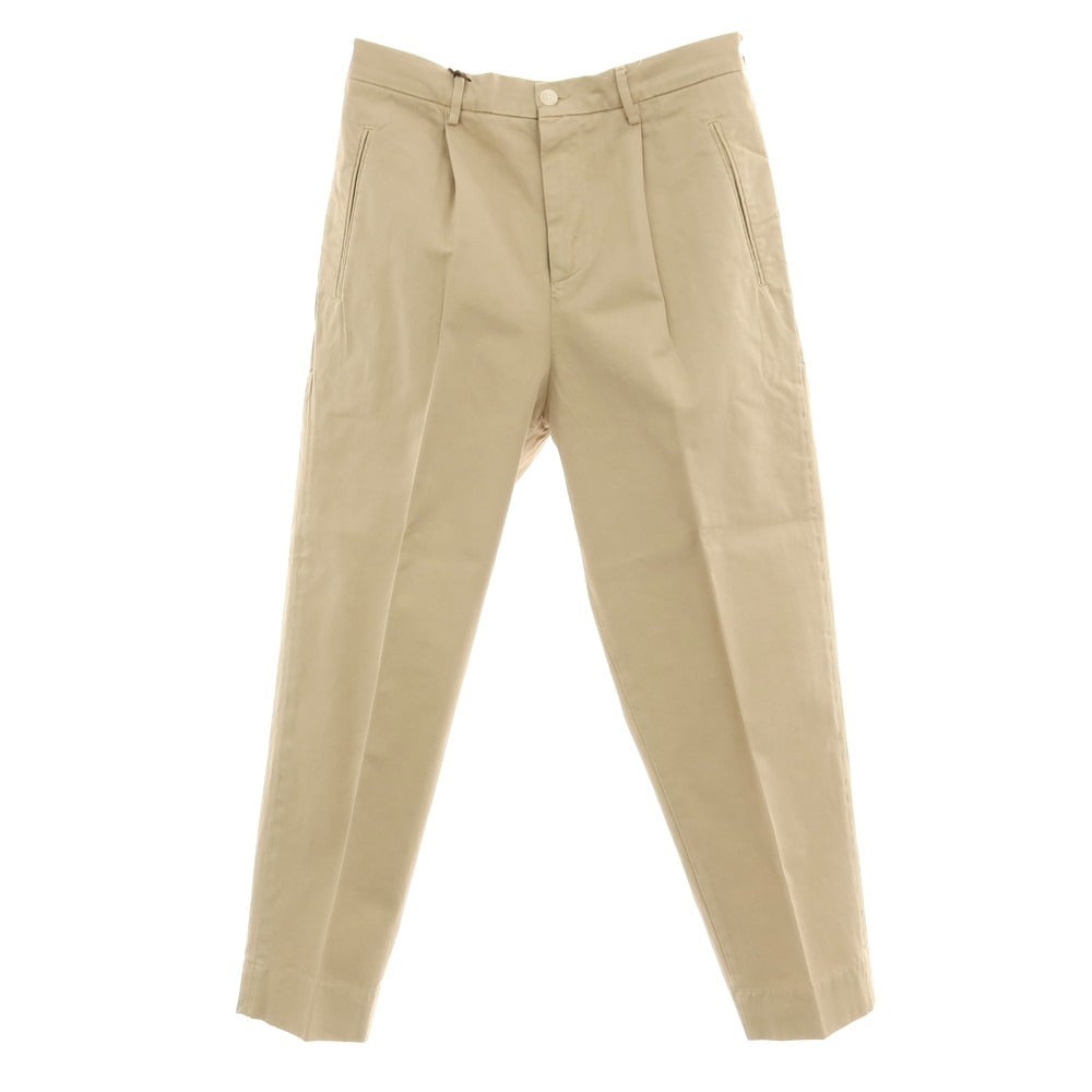 【新品】ボネール BONHEUR ツイルコットン イージースラックスパンツ ベージュ【サイズ38】【 状態ランクN 】【 メンズ 】