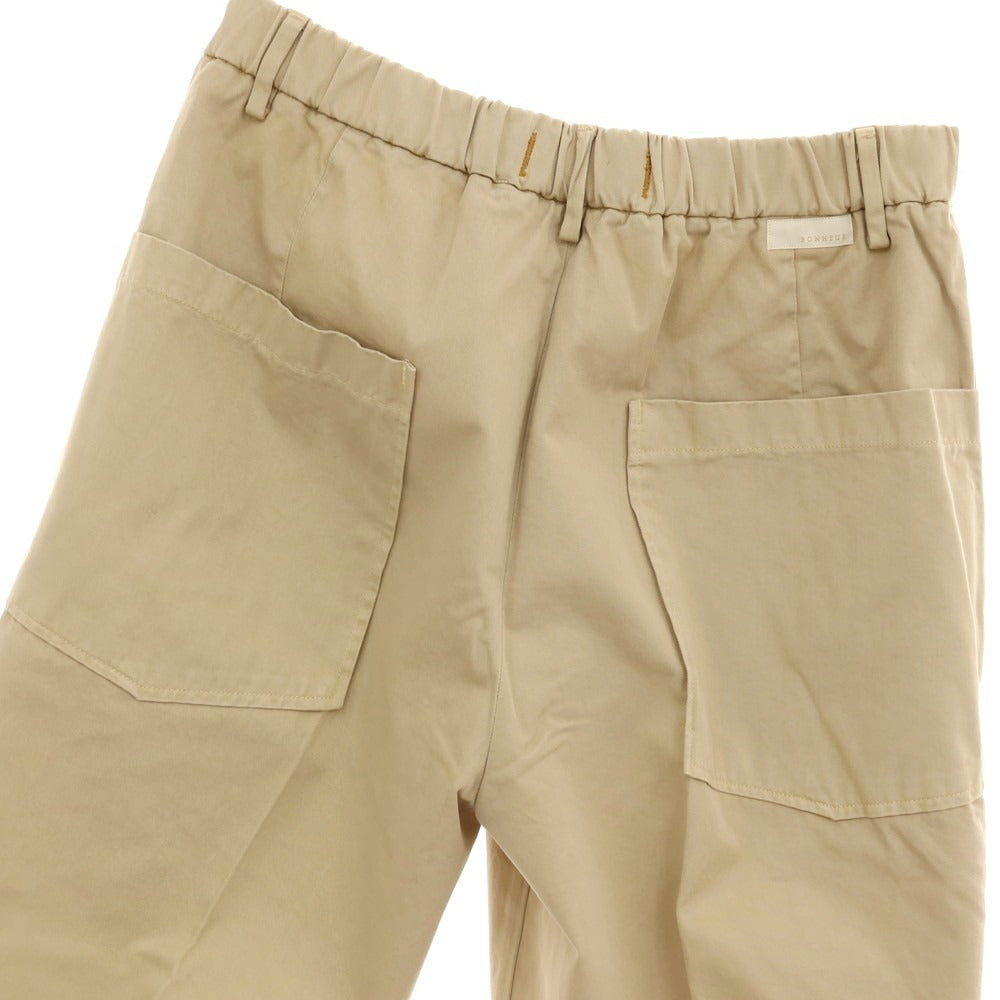 【新品】ボネール BONHEUR ツイルコットン イージースラックスパンツ ベージュ【サイズ38】【 状態ランクN 】【 メンズ 】