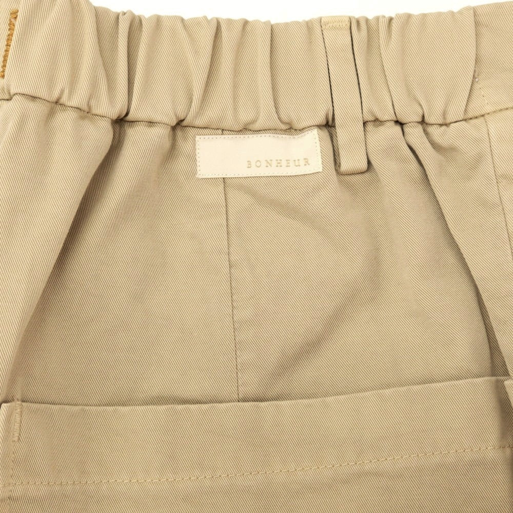 【新品】ボネール BONHEUR ツイルコットン イージースラックスパンツ ベージュ【サイズ38】【 状態ランクN 】【 メンズ 】