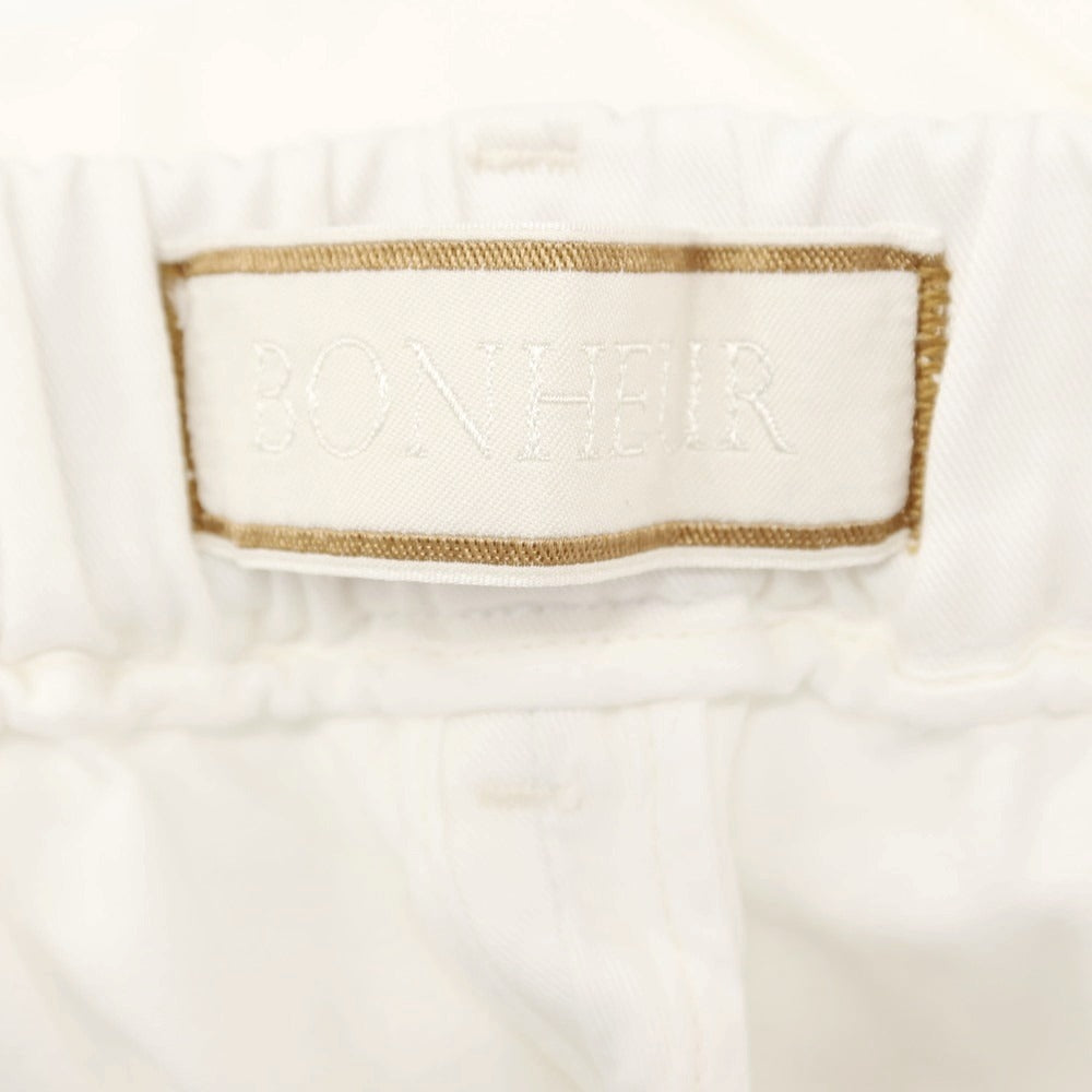 【新品】ボネール BONHEUR ツイルコットン イージースラックスパンツ ホワイト【サイズ28】【 状態ランクN 】【 メンズ 】[DPD]