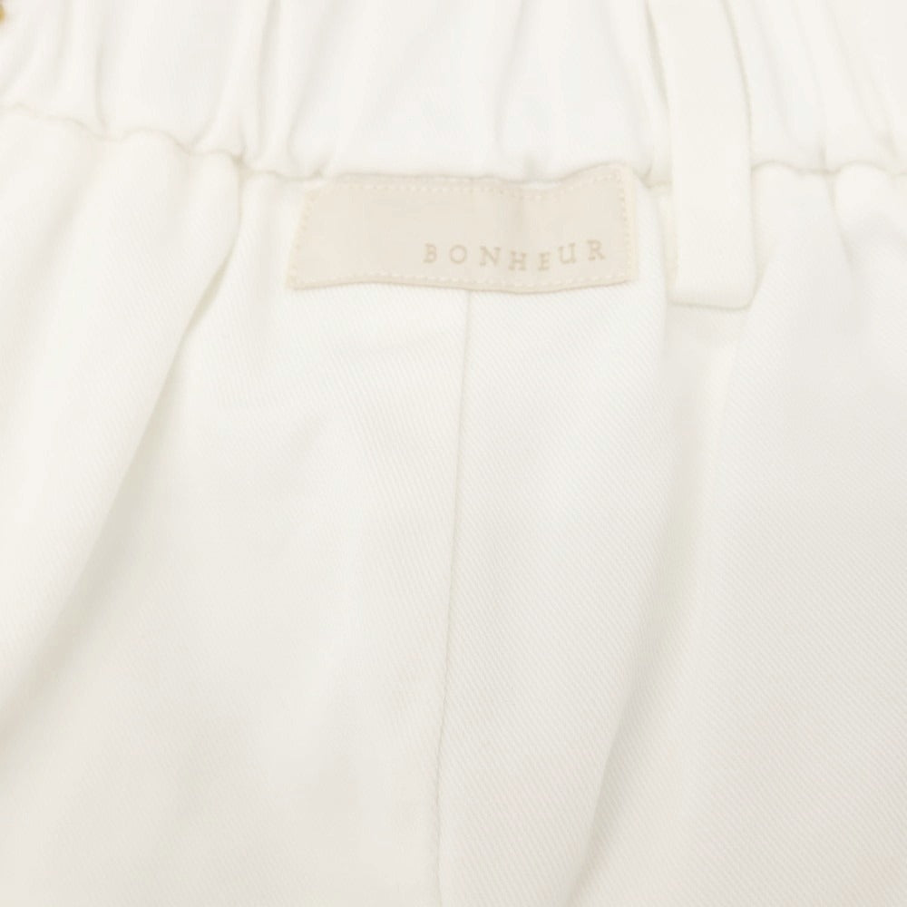 【新品アウトレット】ボネール BONHEUR ツイルコットン イージースラックスパンツ ホワイト【サイズ28】【 状態ランクN- 】【 メンズ 】