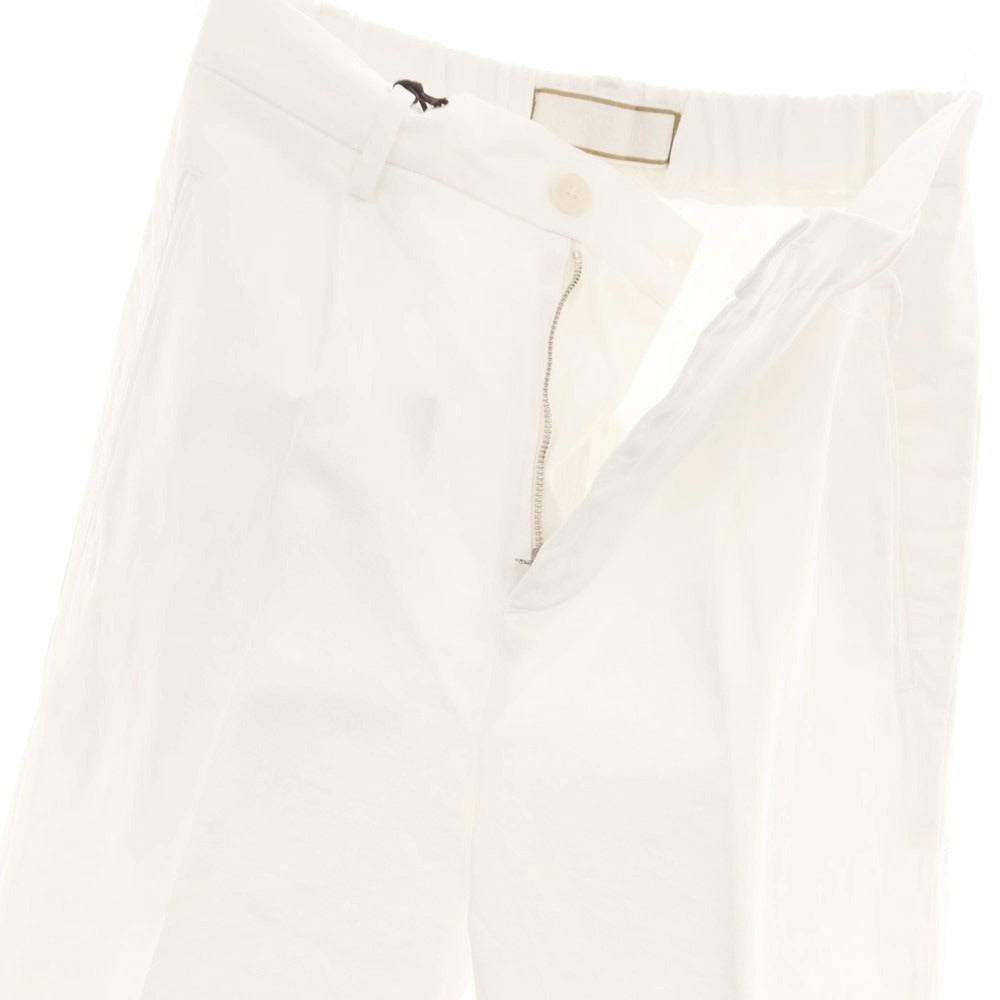 【新品アウトレット】ボネール BONHEUR ツイルコットン イージースラックスパンツ ホワイト【サイズ28】【 状態ランクN- 】【 メンズ 】