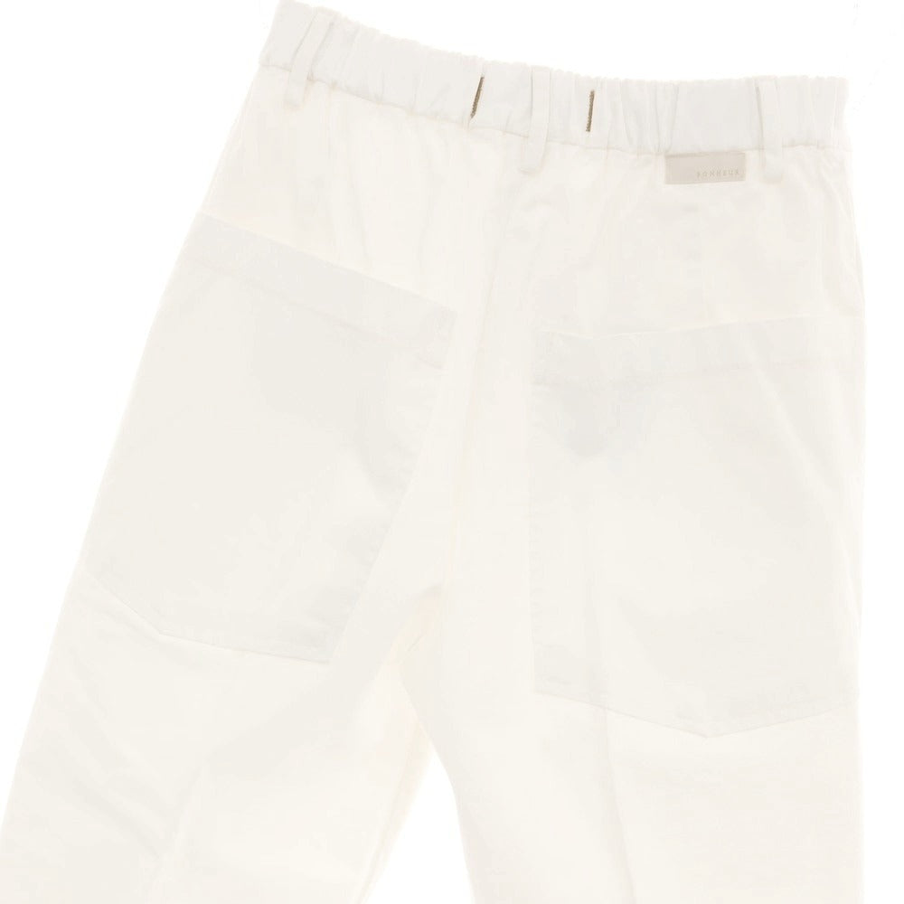 【新品アウトレット】ボネール BONHEUR ツイルコットン イージースラックスパンツ ホワイト【サイズ28】【 状態ランクN- 】【 メンズ 】