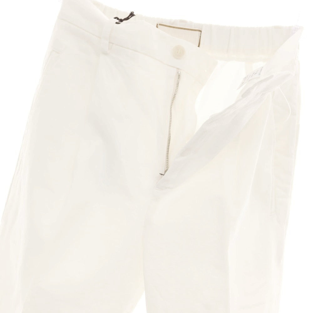 【新品】ボネール BONHEUR ツイルコットン イージースラックスパンツ ホワイト【サイズ30】【 状態ランクN 】【 メンズ 】