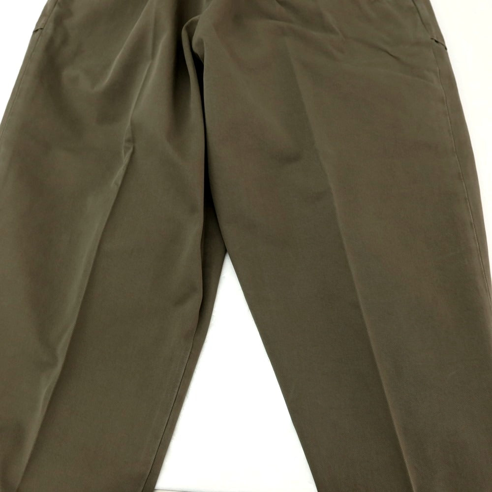 【新品アウトレット】ボネール BONHEUR ツイルコットン イージースラックスパンツ オリーブ【サイズ35】【 状態ランクN- 】【 メンズ 】