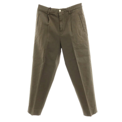 【新品アウトレット】ボネール BONHEUR ツイルコットン イージースラックスパンツ オリーブ【サイズ36】【 状態ランクN- 】【 メンズ 】