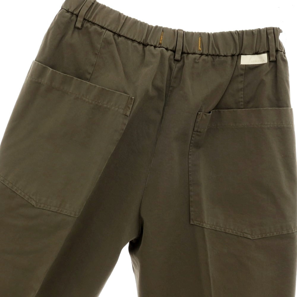 【新品アウトレット】ボネール BONHEUR ツイルコットン イージースラックスパンツ オリーブ【サイズ36】【 状態ランクN- 】【 メンズ 】