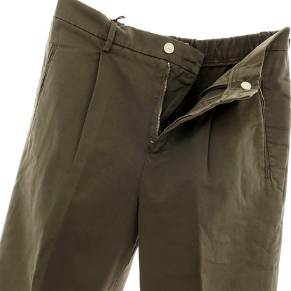 【新品アウトレット】ボネール BONHEUR ツイルコットン イージースラックスパンツ オリーブ【サイズ38】【 状態ランクN- 】【 メンズ 】