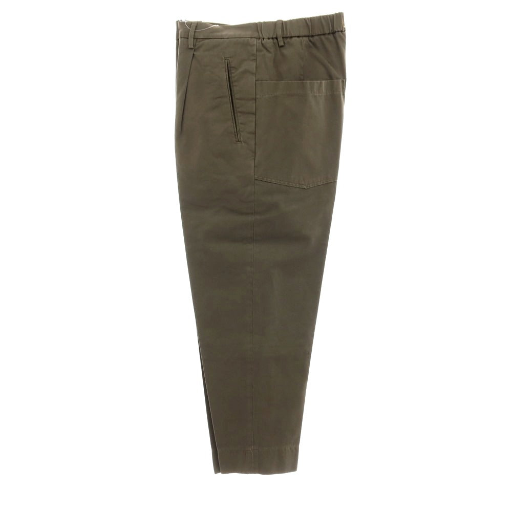 【新品アウトレット】ボネール BONHEUR ツイルコットン イージースラックスパンツ オリーブ【サイズ38】【 状態ランクN- 】【 メンズ 】