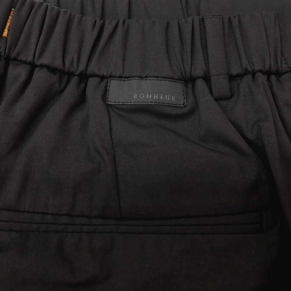 【新品】ボネール BONHEUR コットンナイロン イージースラックスパンツ ブラック【サイズ34】【 状態ランクN 】【 メンズ 】