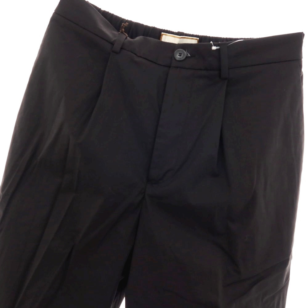 【新品】ボネール BONHEUR コットンナイロン イージースラックスパンツ ブラック【サイズ34】【 状態ランクN 】【 メンズ 】