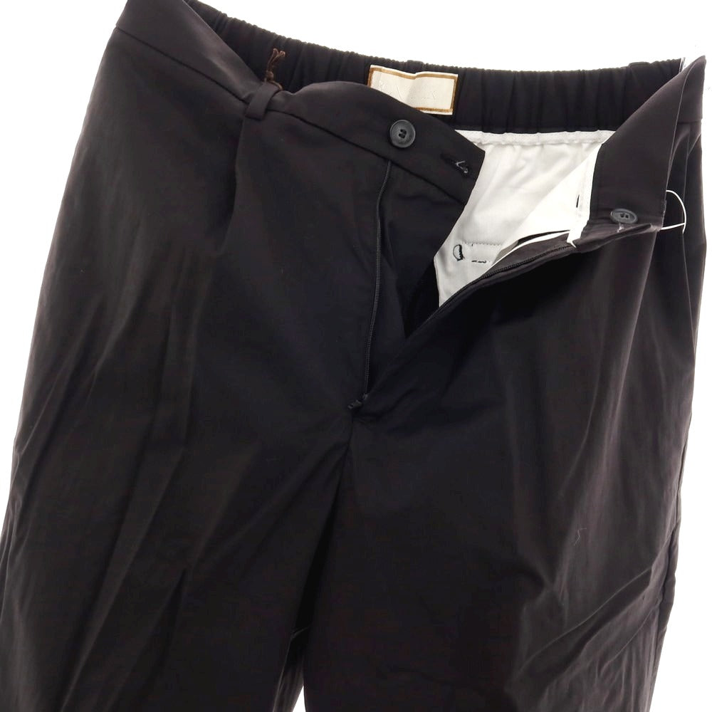 【新品】ボネール BONHEUR コットンナイロン イージースラックスパンツ ブラック【サイズ34】【 状態ランクN 】【 メンズ 】