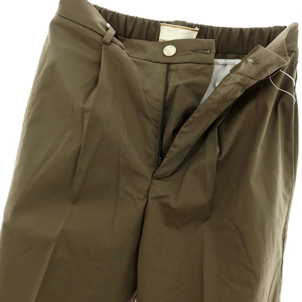 【新品】ボネール BONHEUR コットンナイロン イージースラックスパンツ オリーブ【サイズ28】【 状態ランクN 】【 メンズ 】
