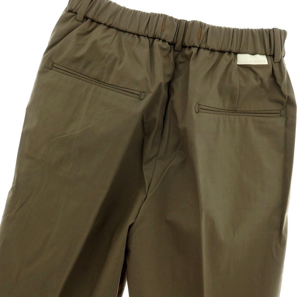 【新品】ボネール BONHEUR コットンナイロン イージースラックスパンツ オリーブ【サイズ28】【 状態ランクN 】【 メンズ 】