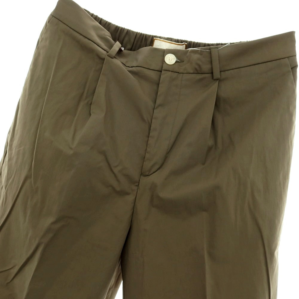 【新品アウトレット】ボネール BONHEUR コットンナイロン イージースラックスパンツ オリーブ【サイズ36】【 状態ランクN- 】【 メンズ 】