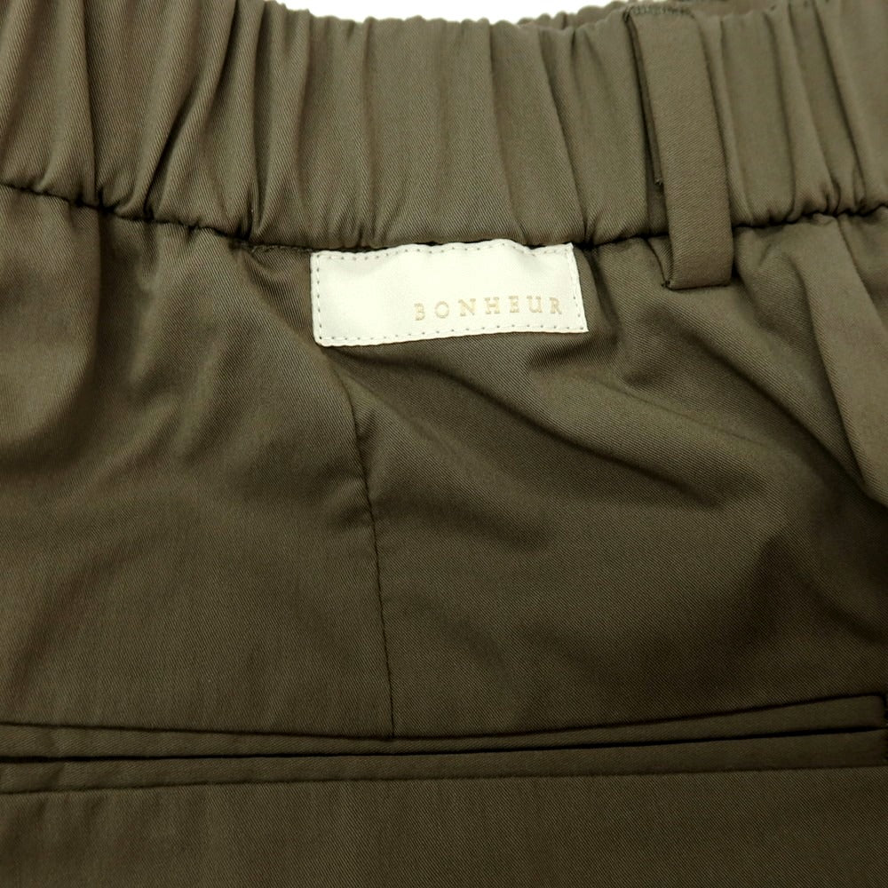 【新品アウトレット】ボネール BONHEUR コットンナイロン イージースラックスパンツ オリーブ【サイズ38】【 状態ランクN- 】【 メンズ 】